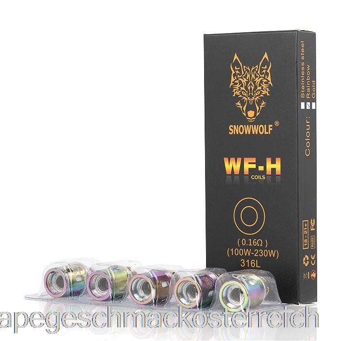 Snowwolf Wolf WF Ersatzspulen 0,16 Ohm WF-H Spulen (Regenbogen) Vape-Geschmack
